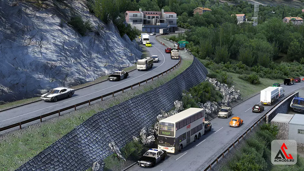 Трафик для карты "Kotor-Trojica" в Assetto Corsa