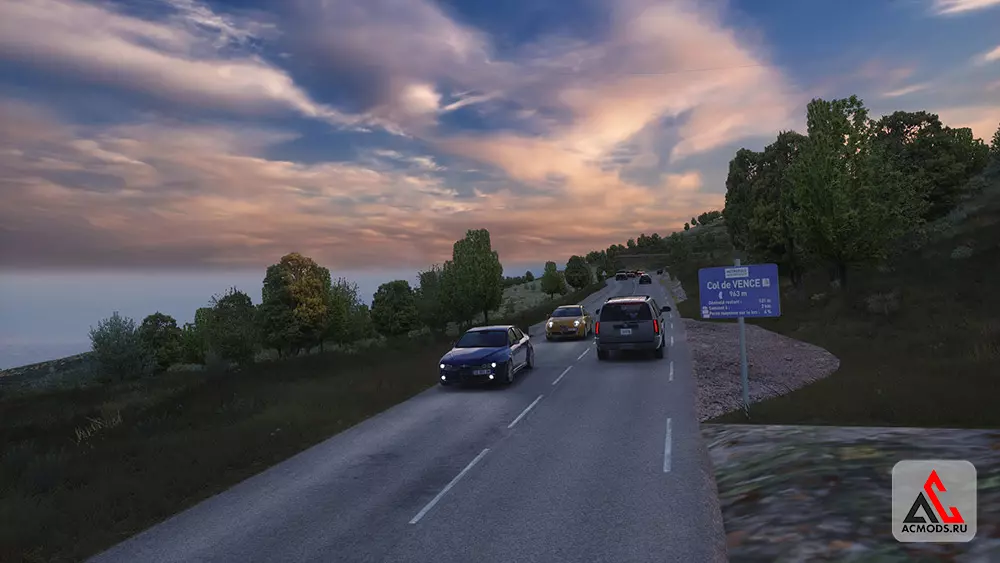 Трафик для карты "Col de Vence (Hillclimb)" в Assetto Corsa
